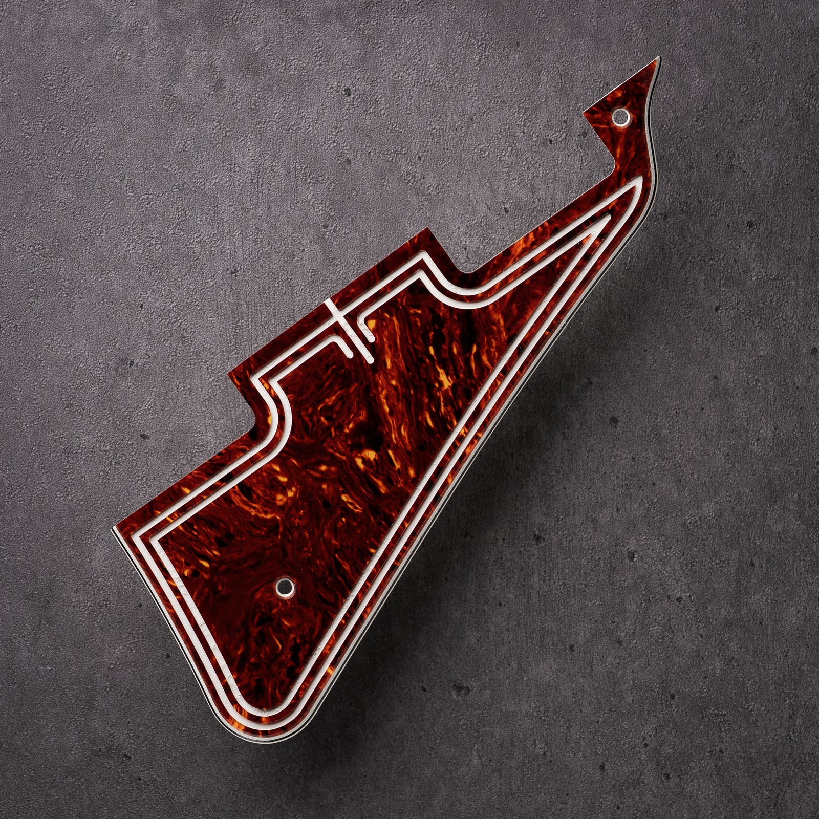 Streamline - Les Paul Standard Pickguard - Tort Mars Red - Genuine Celluloid