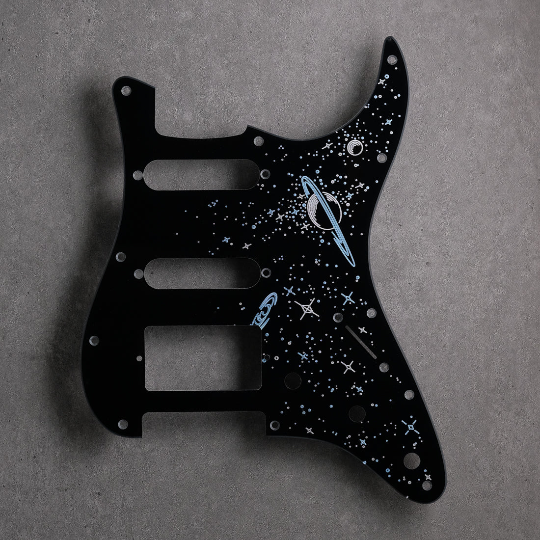 Space Oddity - HSS Stratocaster Pickguard - in Black