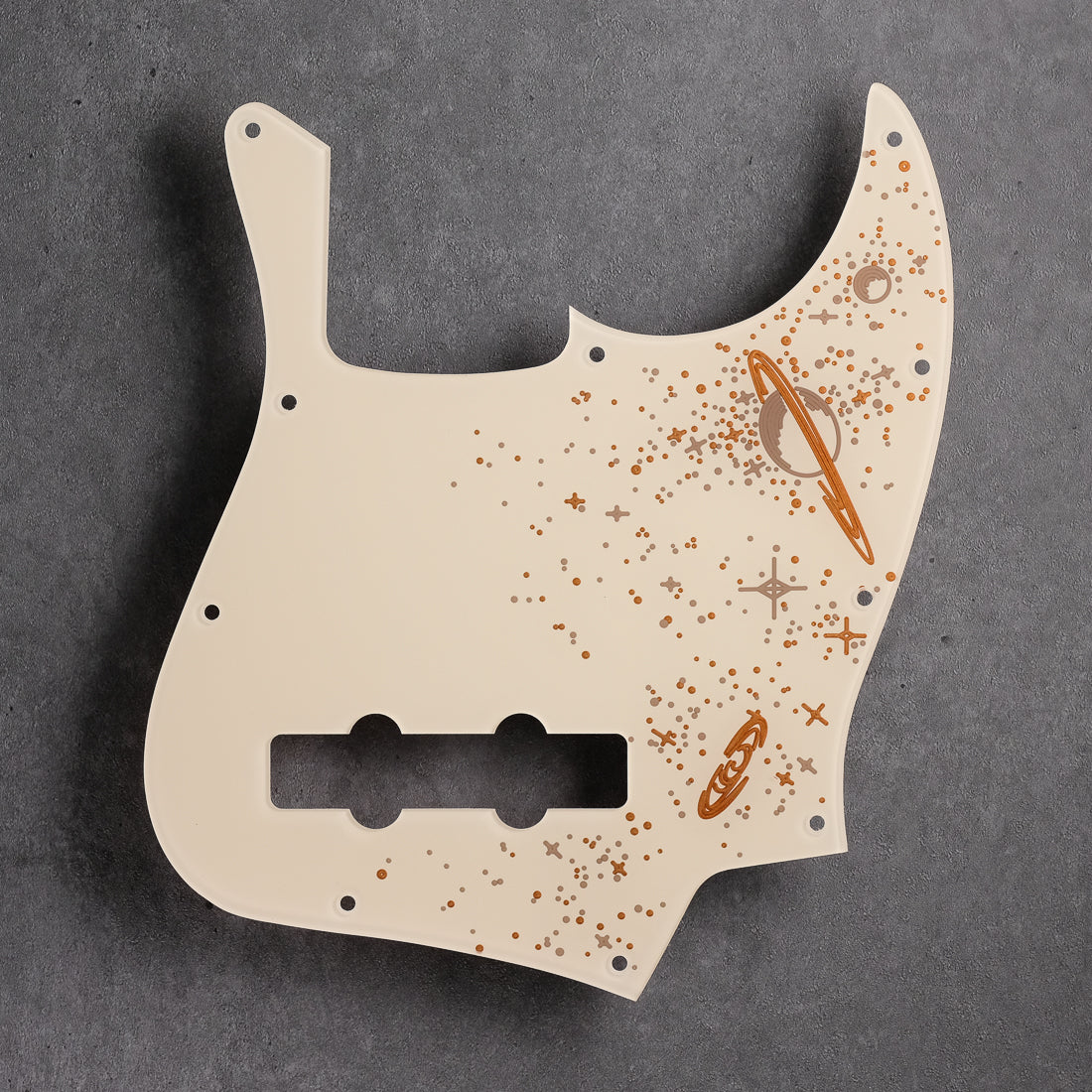 Space Oddity - Jazz Bass Pickguard - in Ivory