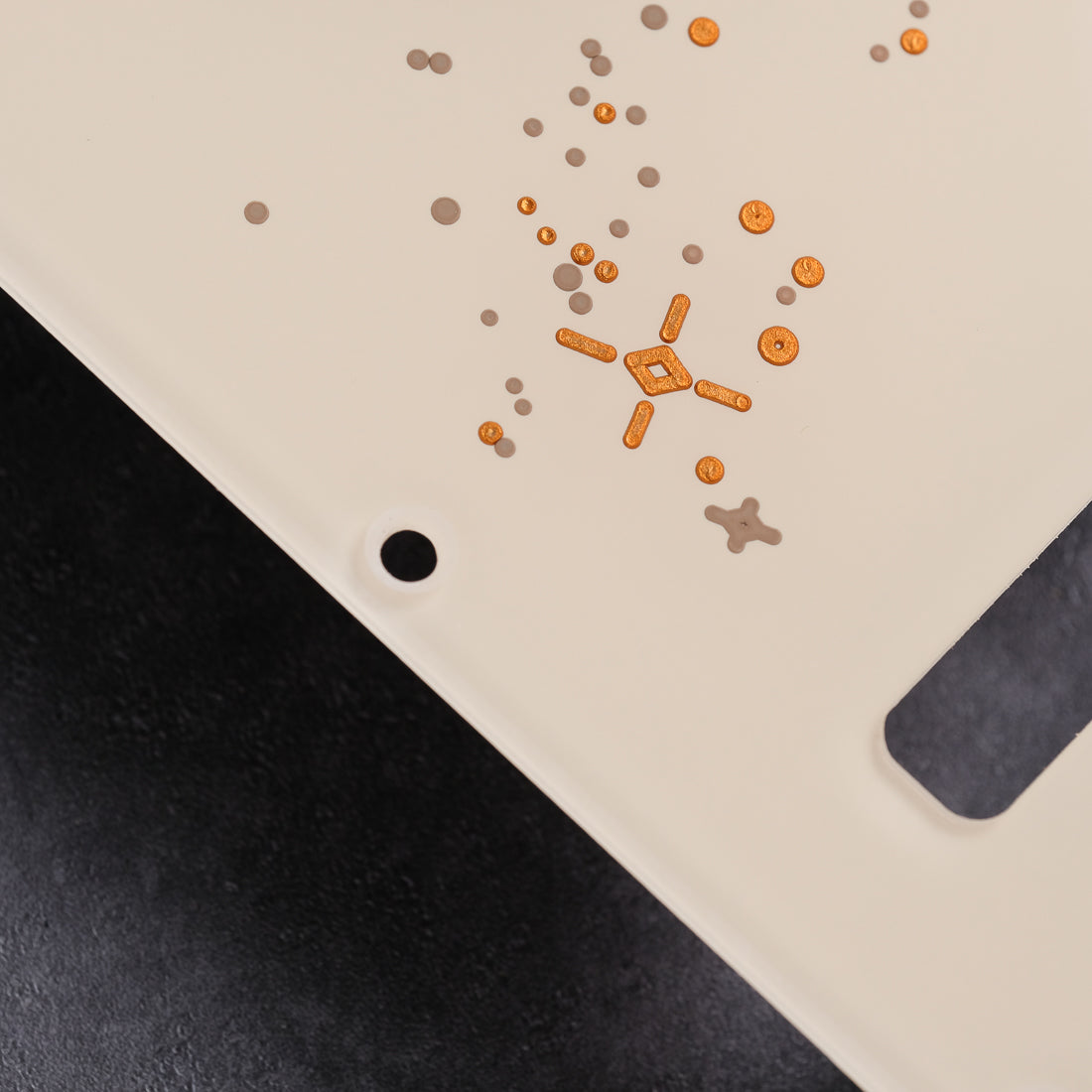 Space Oddity - Stratocaster Pickguard Trem Cover - in Ivory