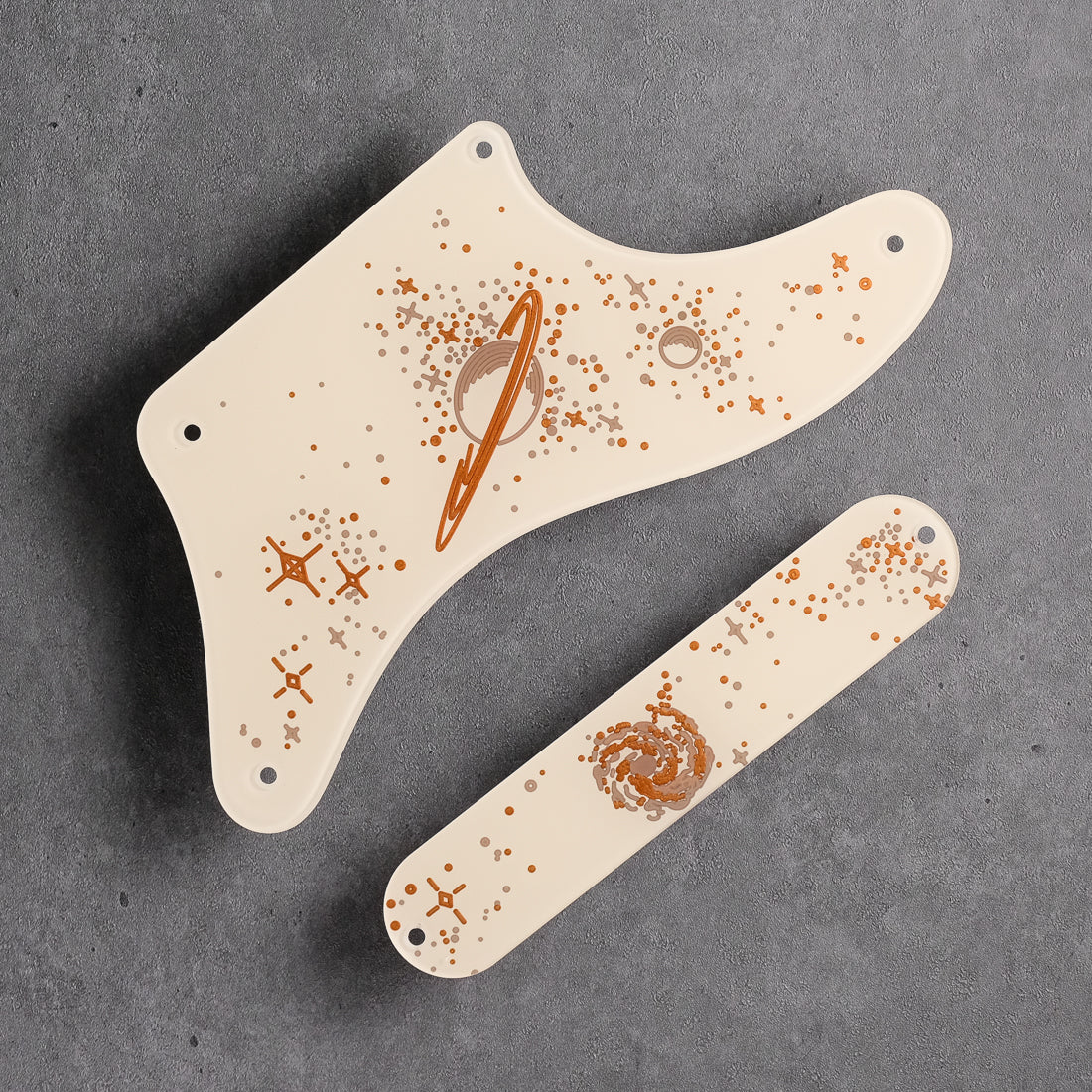 Space Oddity - Cabronita Especial Pickguard - on Ivory Plexi