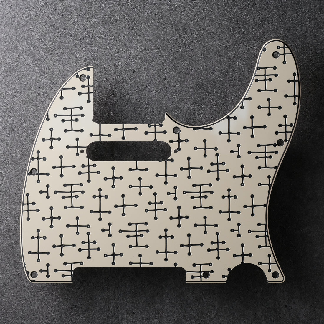 Eames Dots - Telecaster Pickguard - Cream/Black/Cream