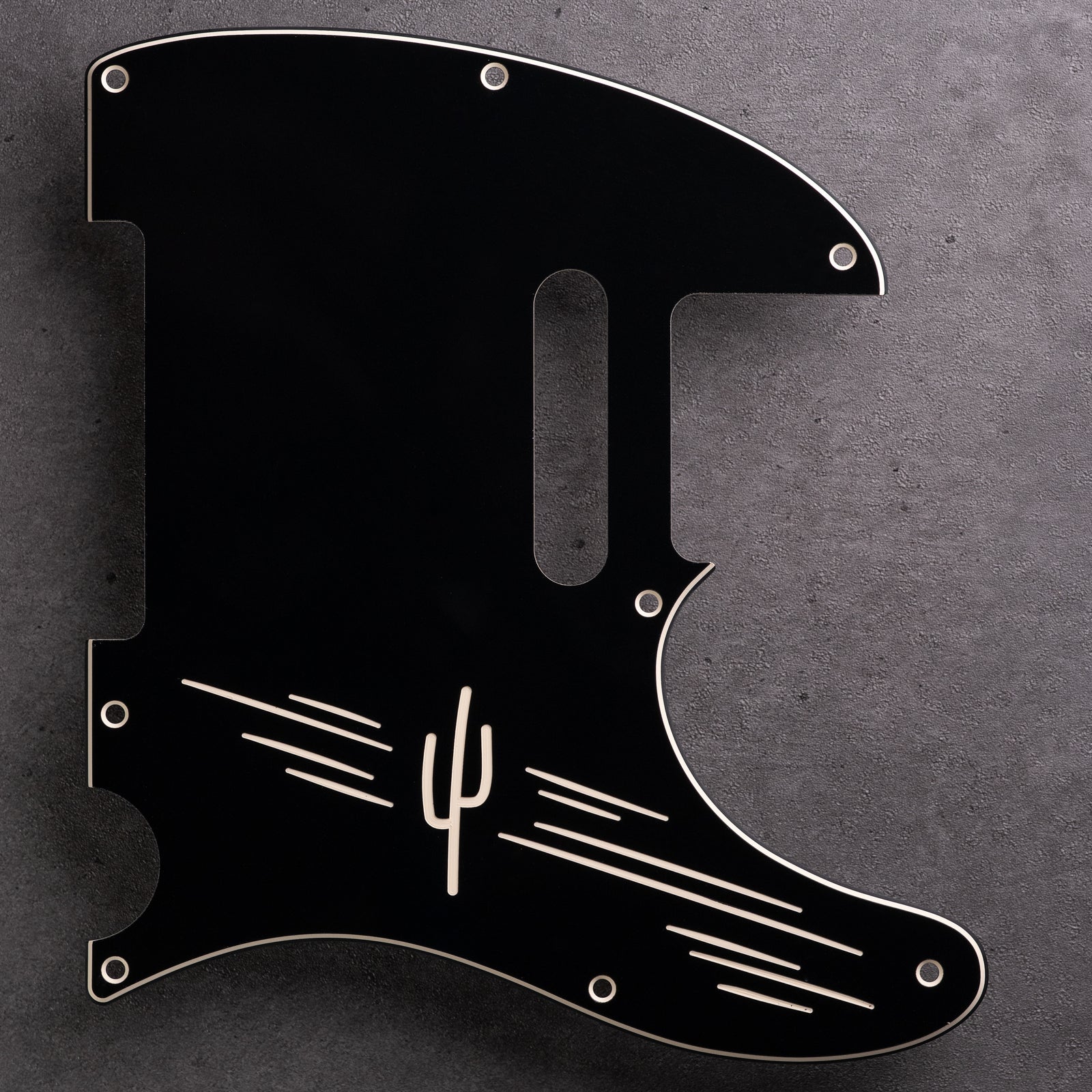The Loner - Telecaster Pickguard - Black/Cream/Black