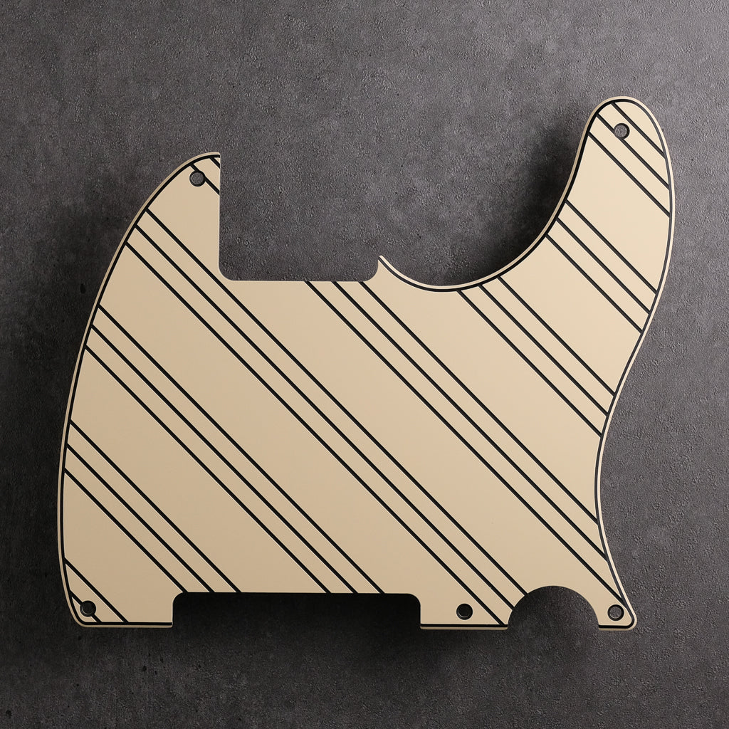 Three Stripes - Telecaster Pickguard - Cream/Black/Cream