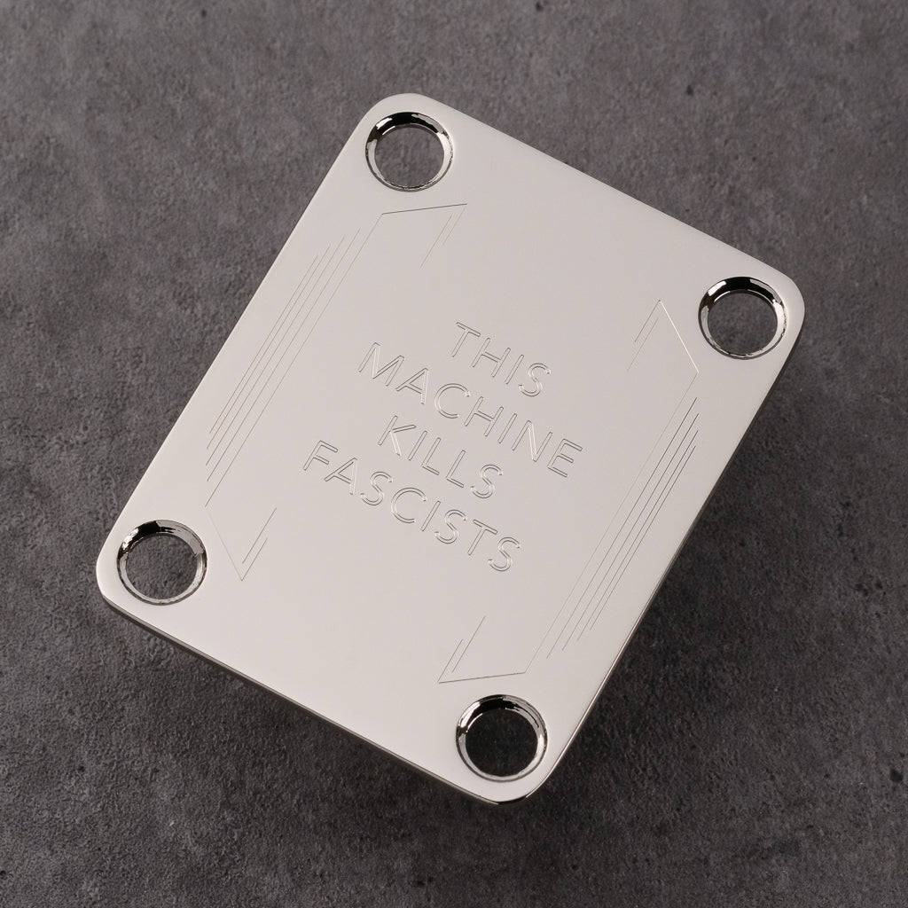 THIS MACHINE KILLS FASCISTS - Engraved Neckplate - Nickel