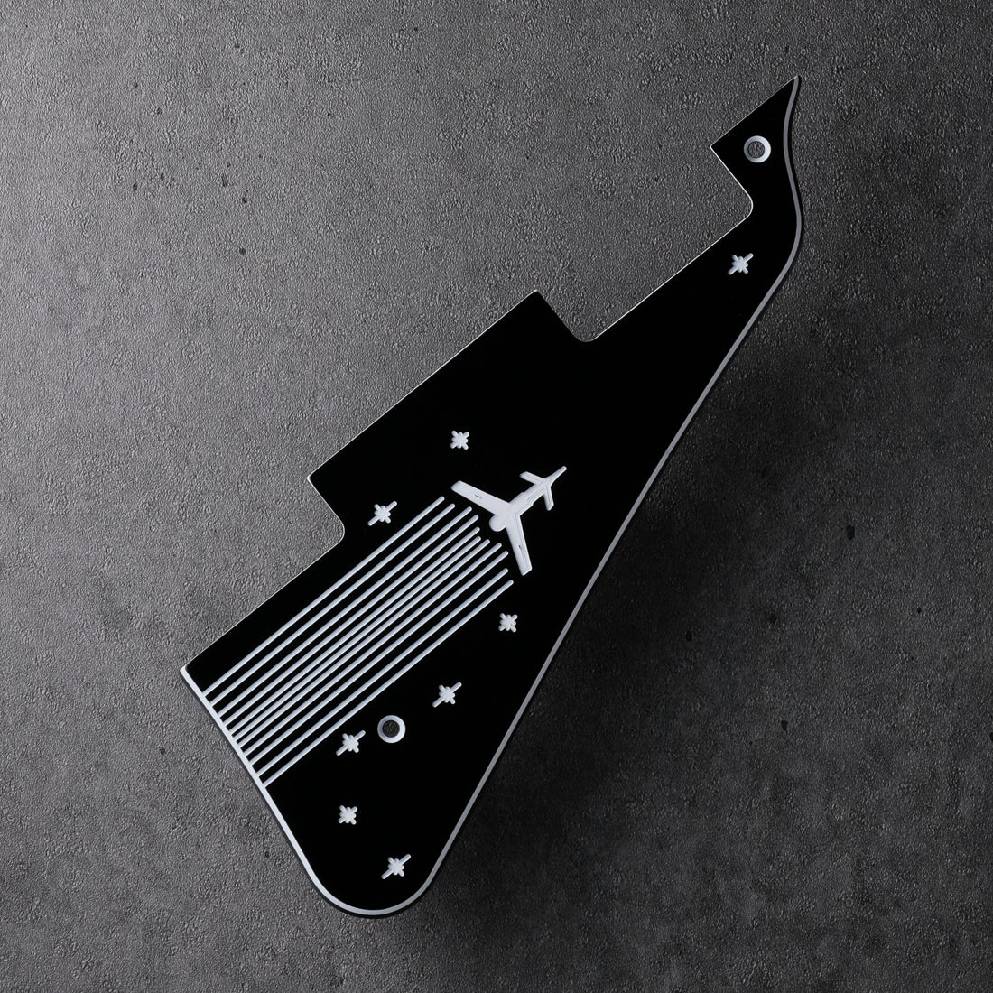 Rockets Away - Les Paul Standard - Black/White/Black