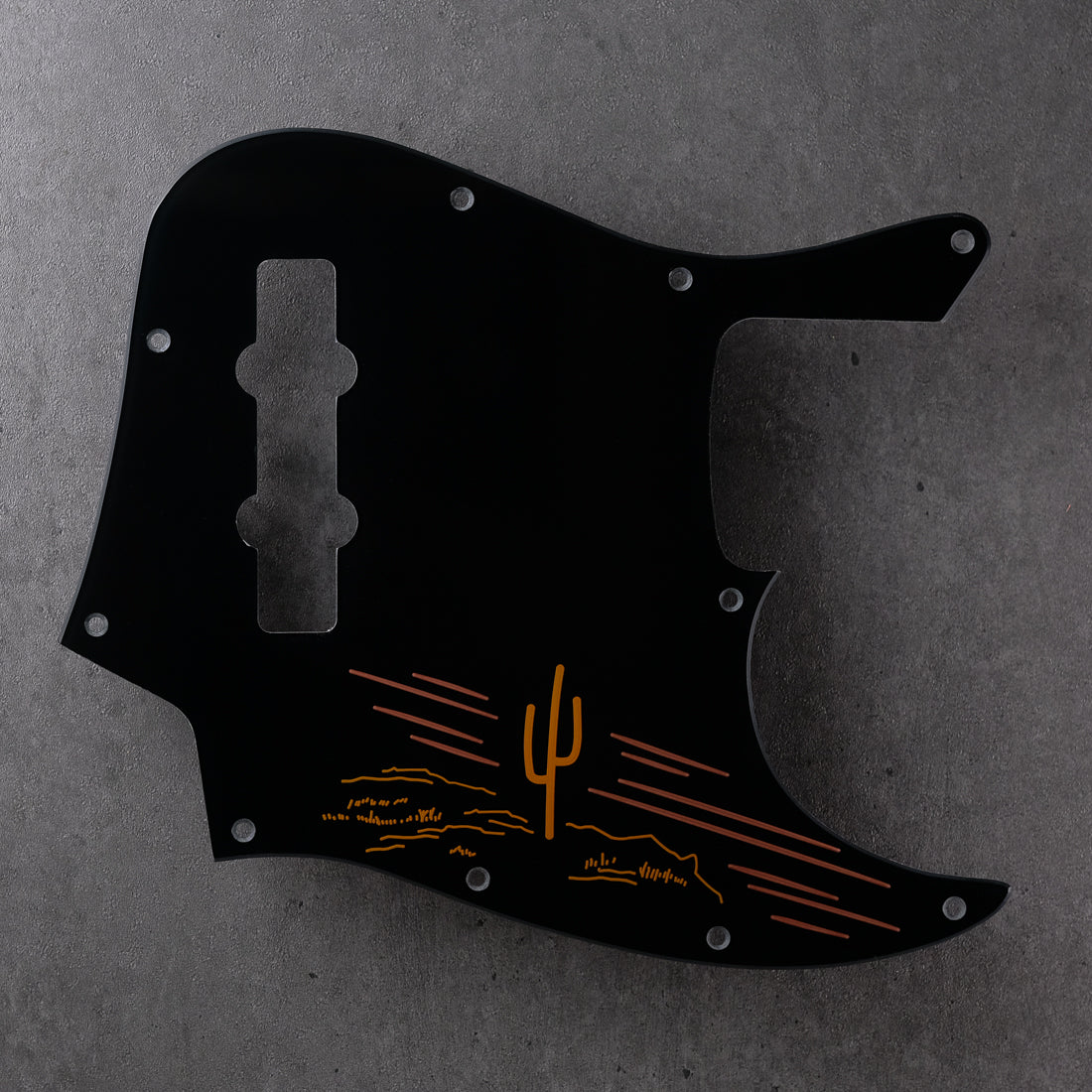 The Loner - Jazz Bass Pickguard - Black Plexi