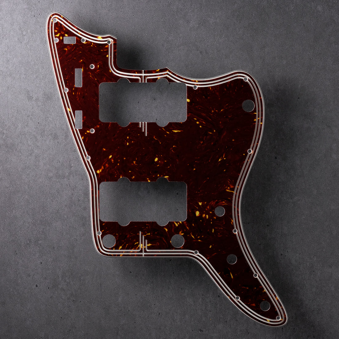 Streamline - Jazzmaster Pickguard - Tort Mars Brown - Genuine 4-ply Celluloid