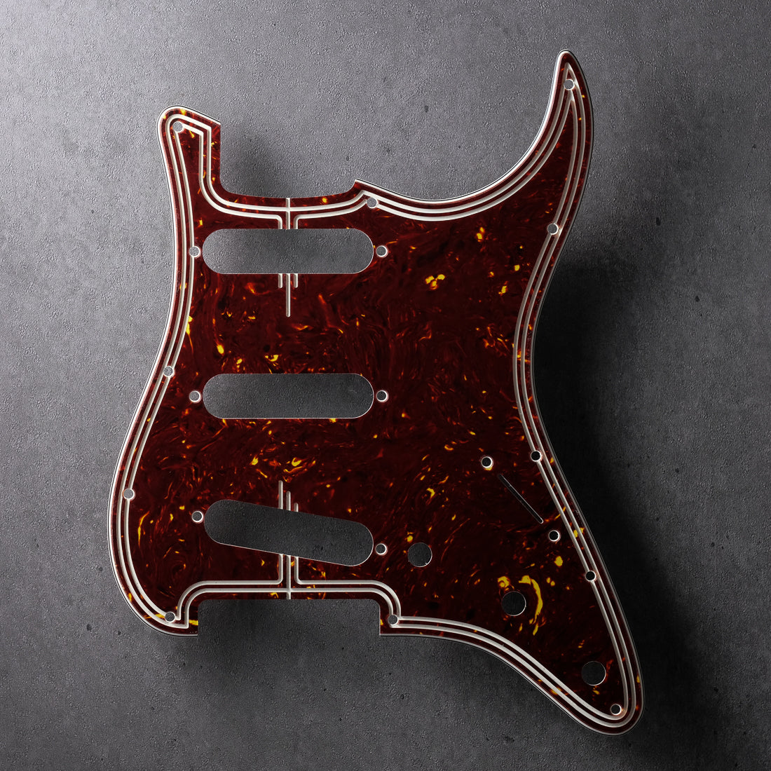 Streamline - Stratocaster Pickguard - Tort Mars Brown 4-ply