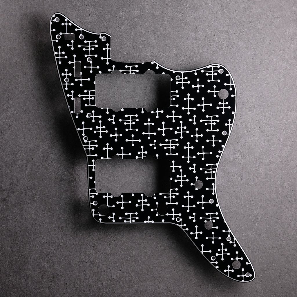 Eames Dots - Jazzmaster Pickguard - Black/White/Black
