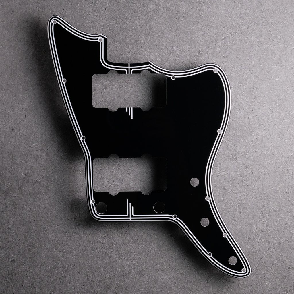 Streamline - Jazzmaster Pickguard - Black/White/Black