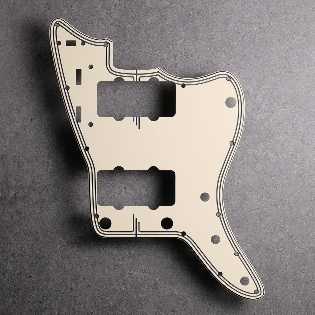 Streamline - Jazzmaster Pickguard -Cream/Black/Cream