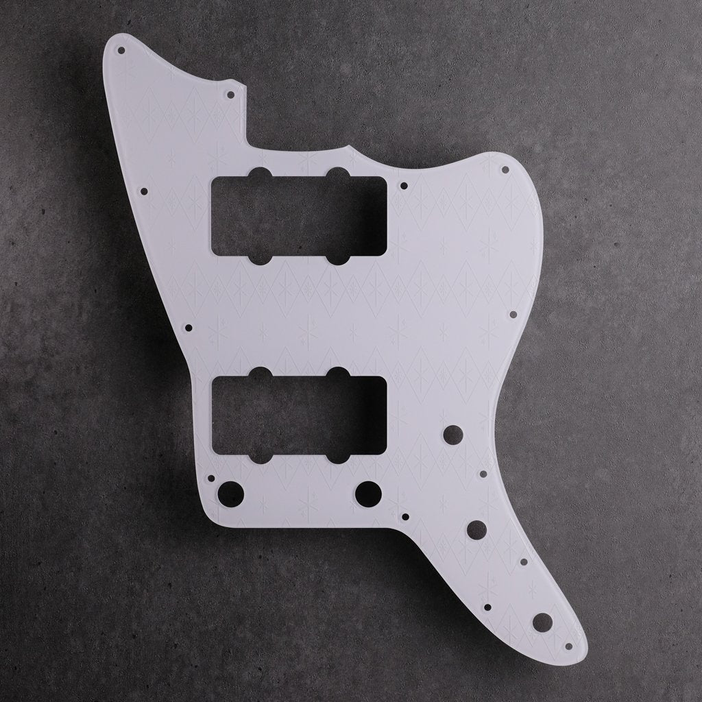 Maybellene - Jazzmaster Pickguard - White on White