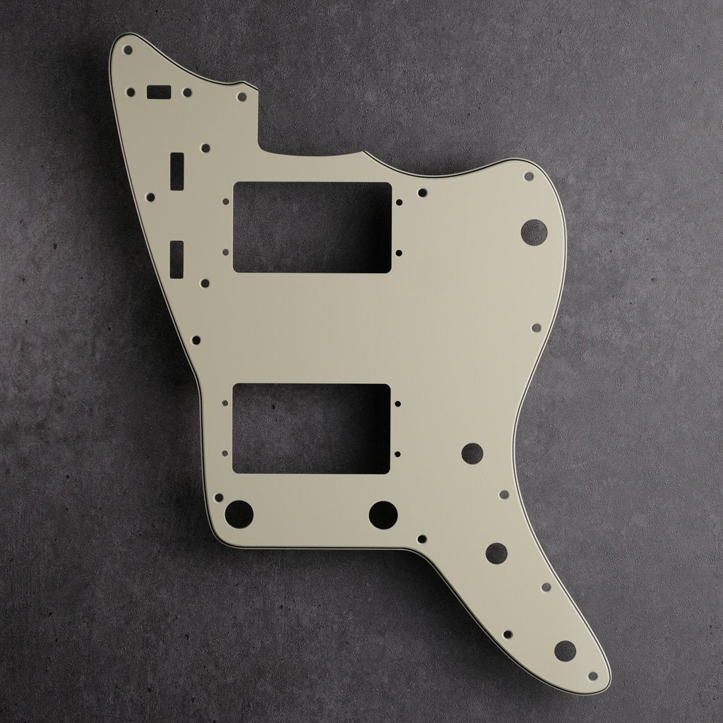 Mint/Black/Mint - Jazzblaster Pickguard with Wide-range Humbuckers - 3-ply Vinyl