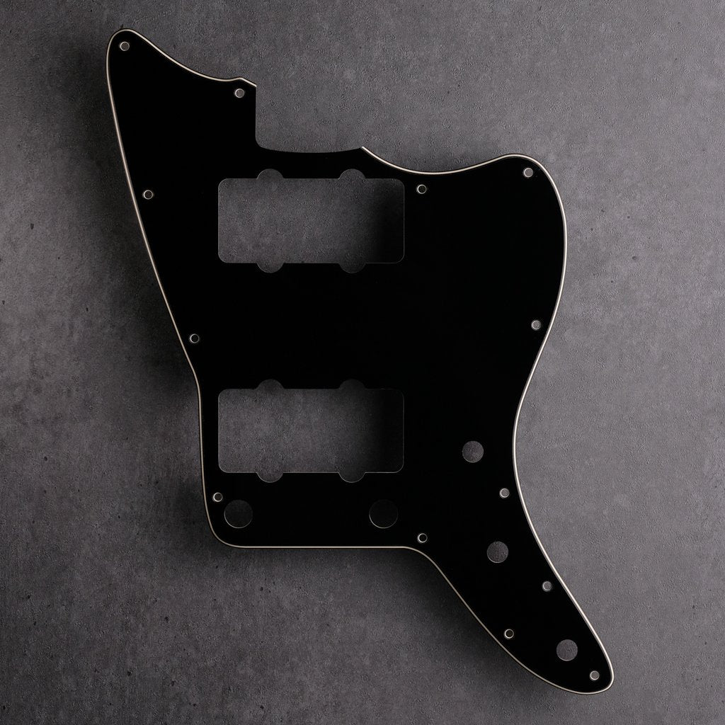 Black/Cream/Black - Jazzmaster Pickguard - 3-ply Vinyl