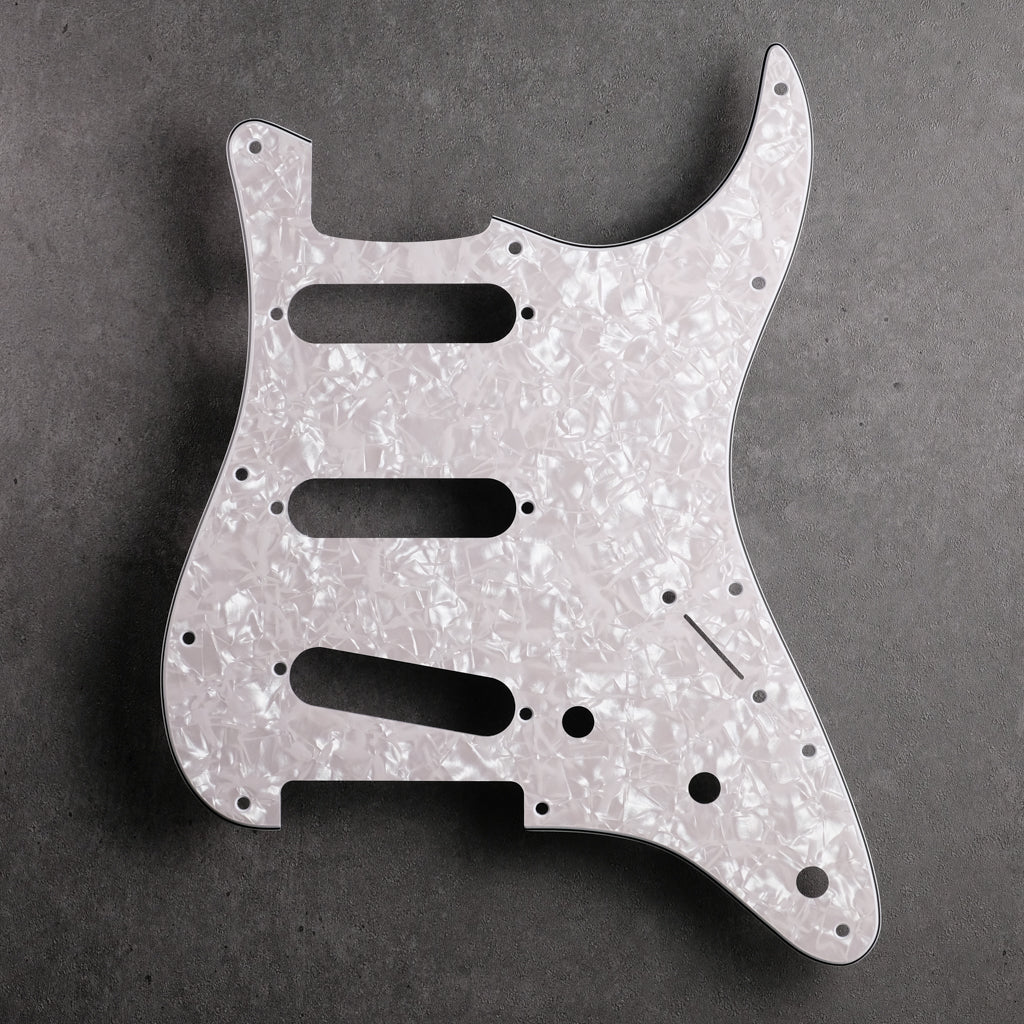 Pearloid White - Stratocaster Pickguard - 4-ply Vinyl