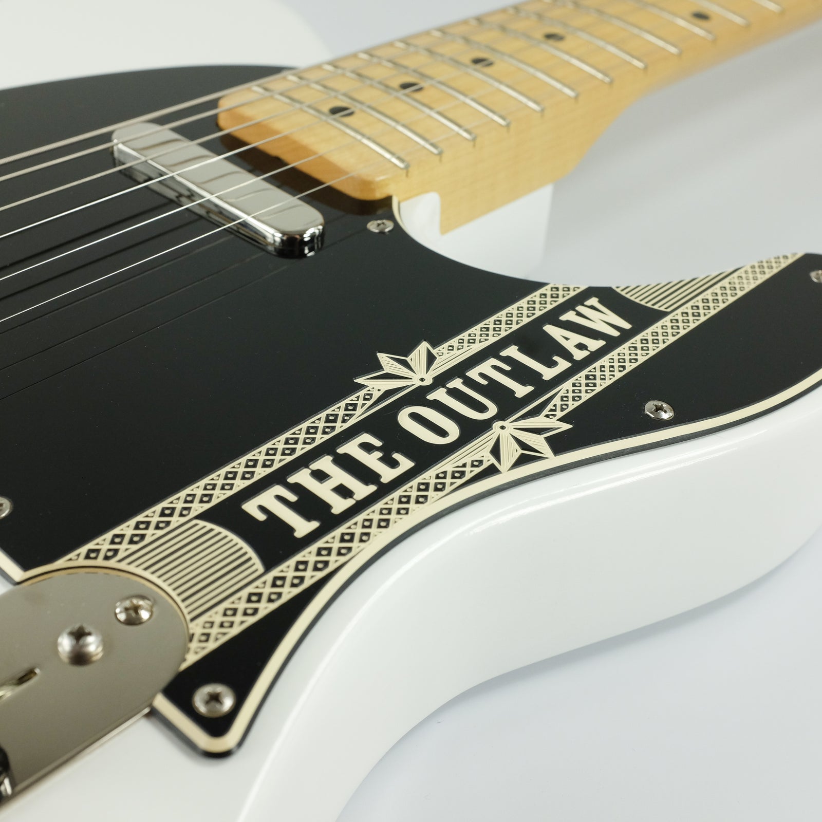 The Outlaw - Telecaster Pickguard - Black/Cream/Cream