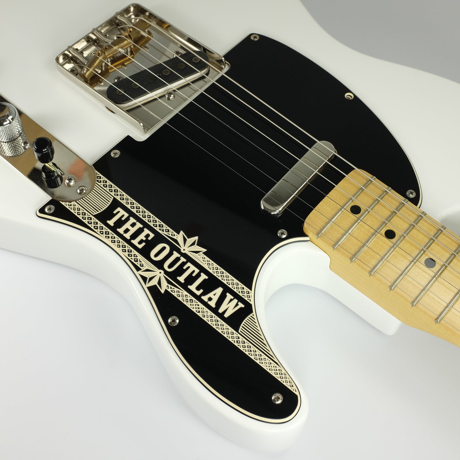 The Outlaw - Telecaster Pickguard - Black/Cream/Cream