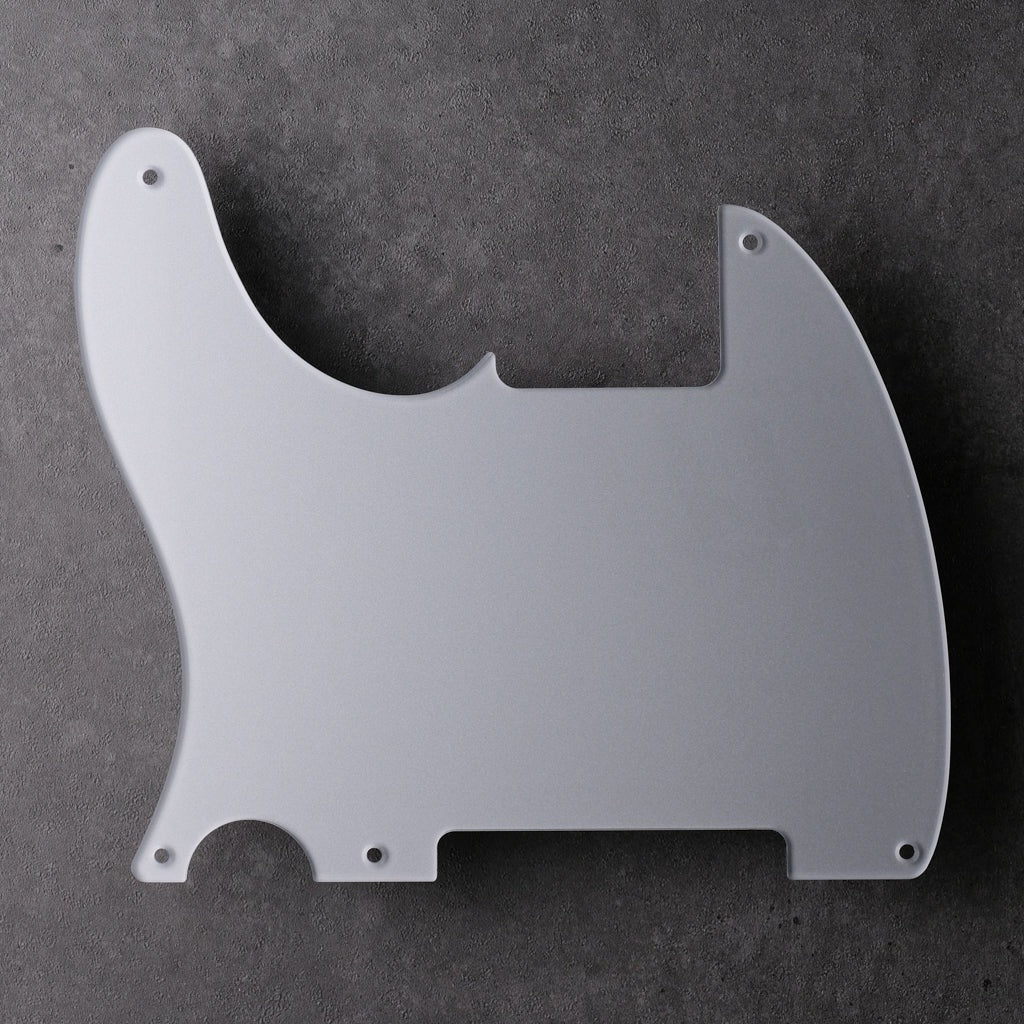 Platinum Silver - Telecaster Pickguard - Acrylic - Left-handed