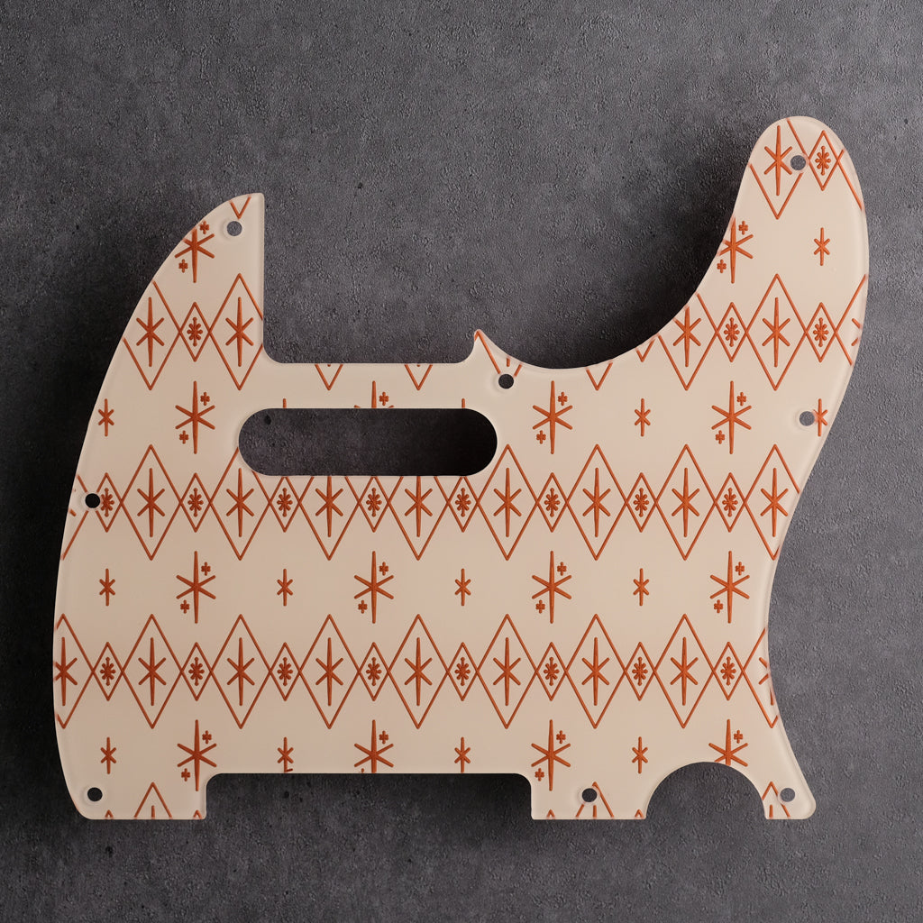 Maybellene - Telecaster Pickguard - Copper on Ivory