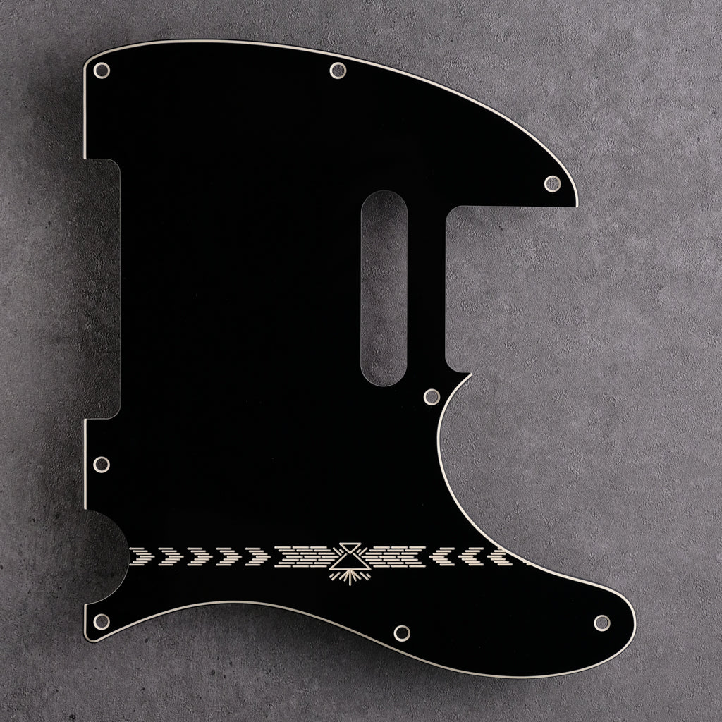 Redtail Stripe - Telecaster Pickguard - Black/Cream/Black