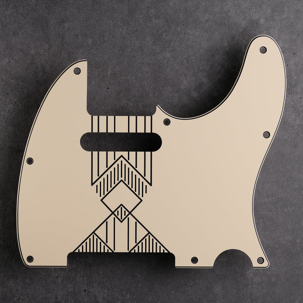 Tomahawk - Telecaster Pickguard - Cream/Black/Cream