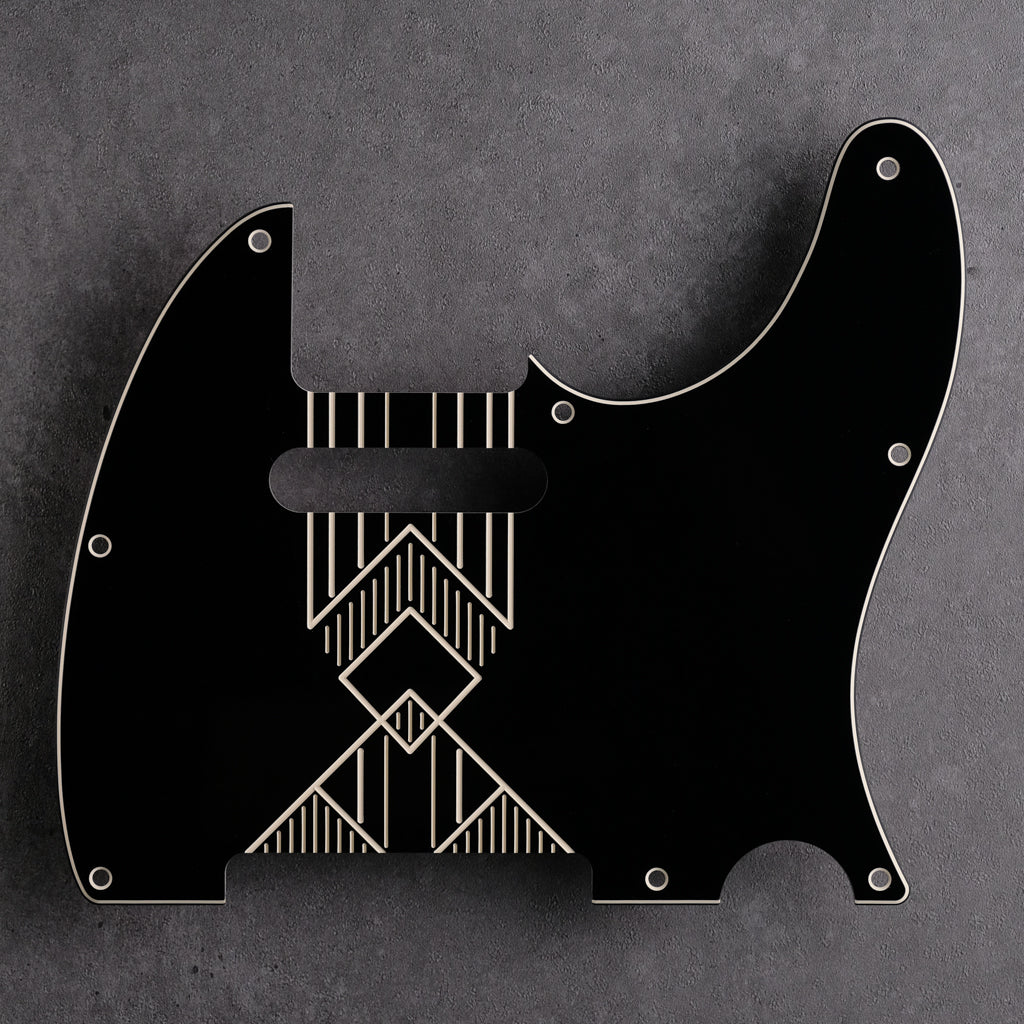 Tomahawk - Telecaster Pickguard - Black/Cream/Black