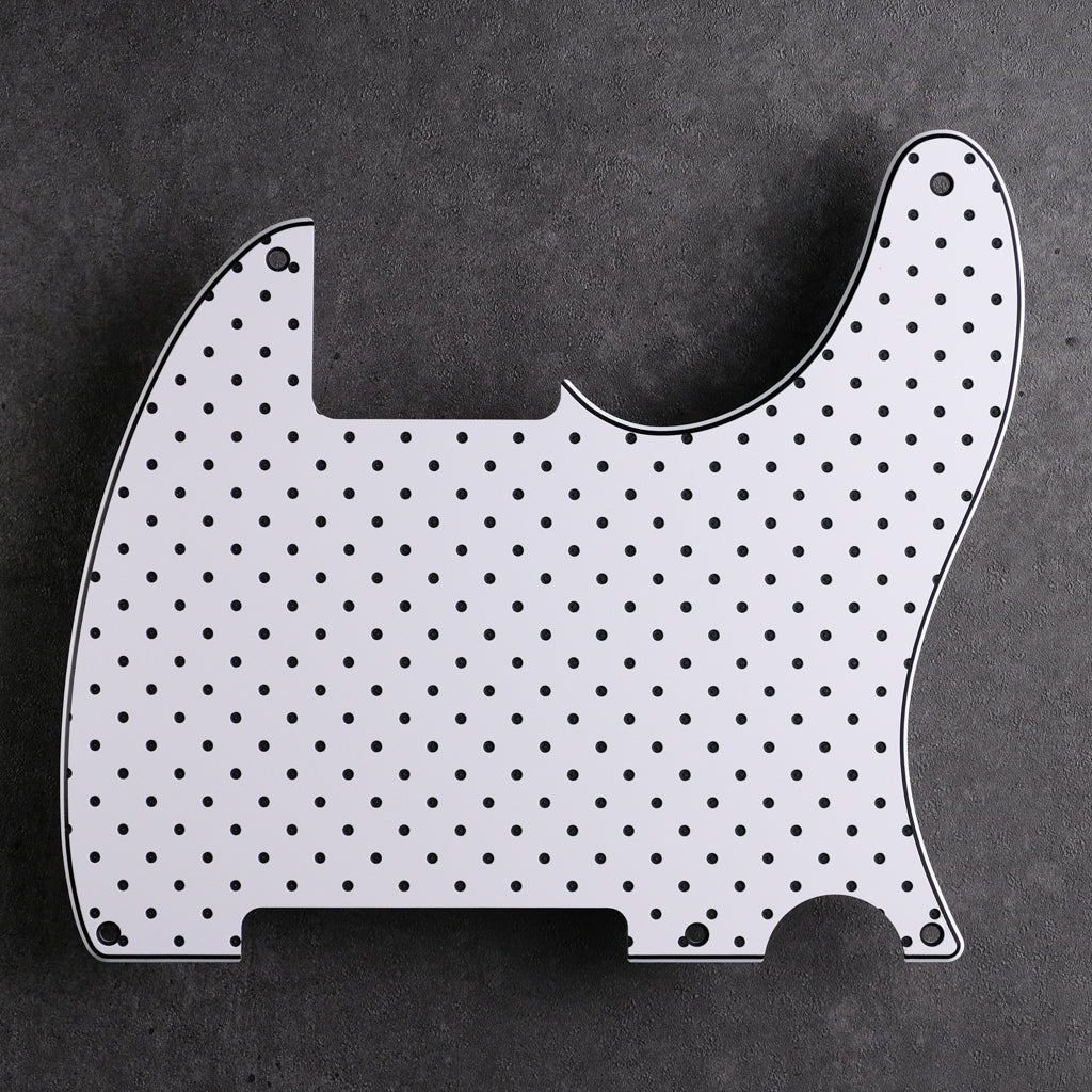 Four Thousand Holes - Telecaster Pickguard - White/Black/White