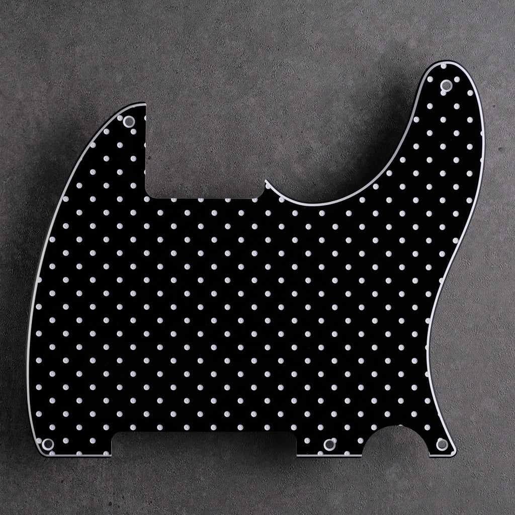 Four Thousand Holes - Telecaster Pickguard - Black/White/Black