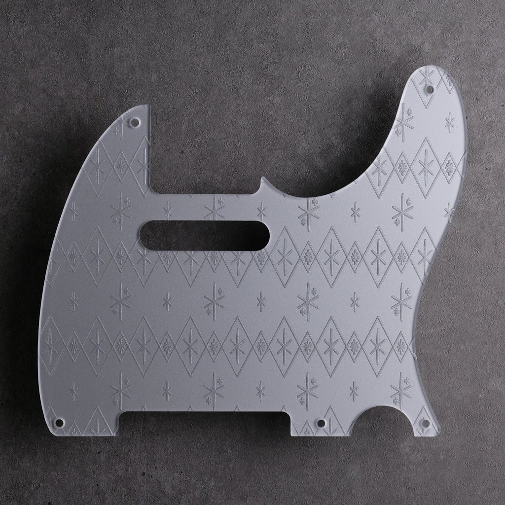 Maybellene - Telecaster Pickguard - Silver on Silver