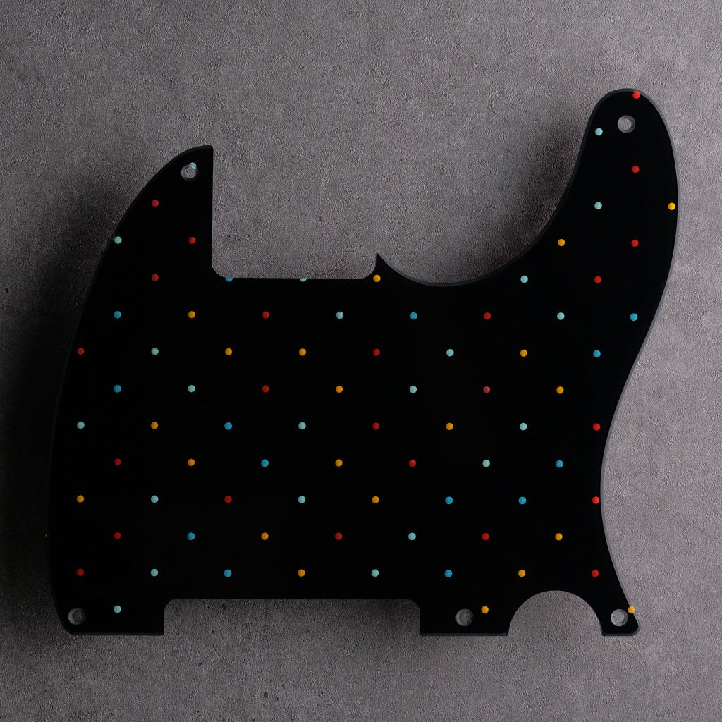 Dots at the Beach - Telecaster Pickguard - Black