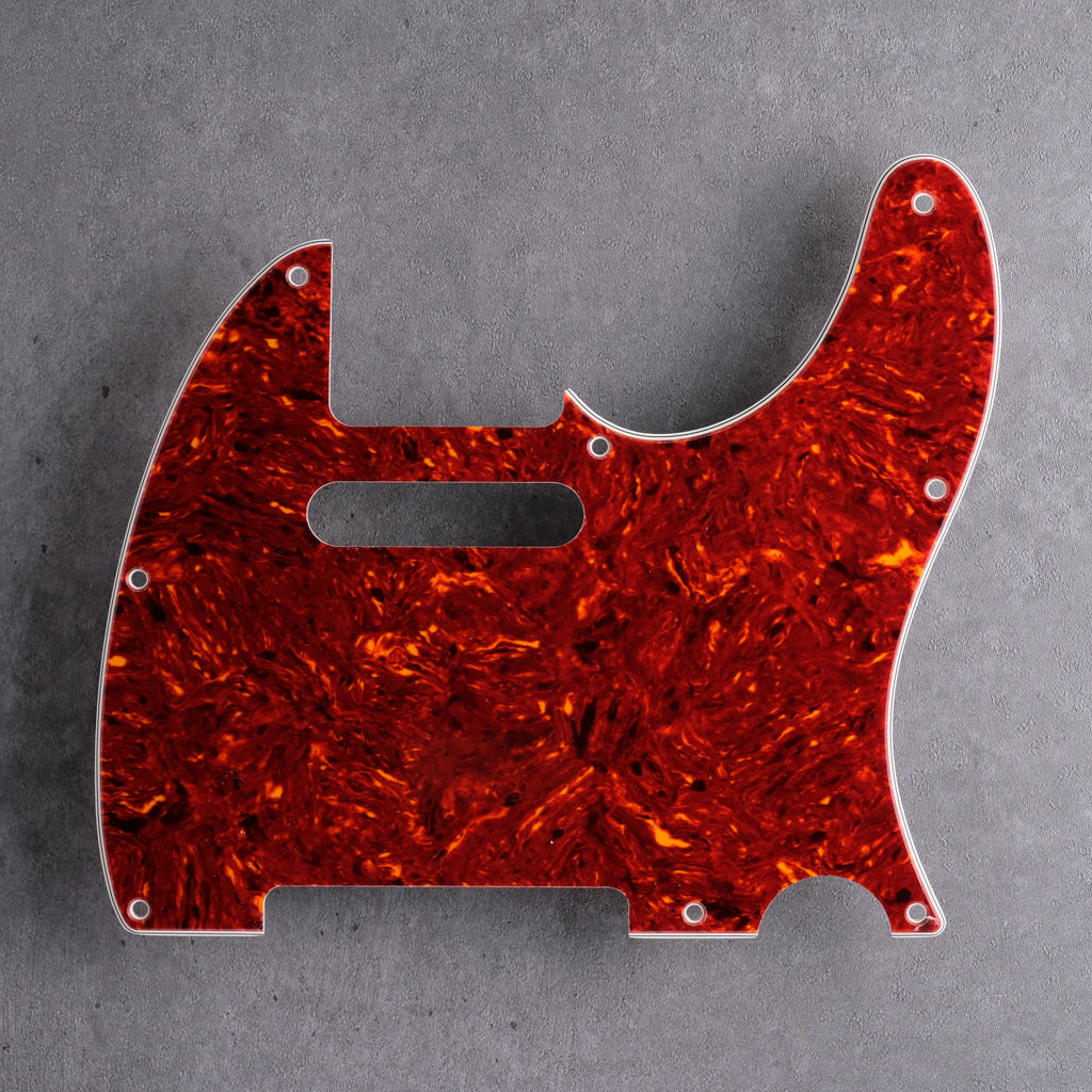 Tort Mars Red - Telecaster Pickguard - Genuine Celluloid