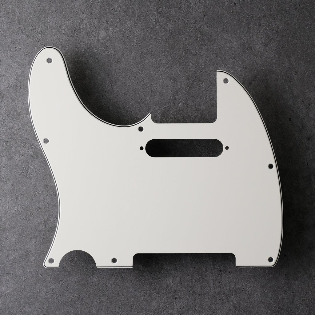 Parchment/Black/Parchment - Left-handed Telecaster Pickguard - 3-Ply Vinyl