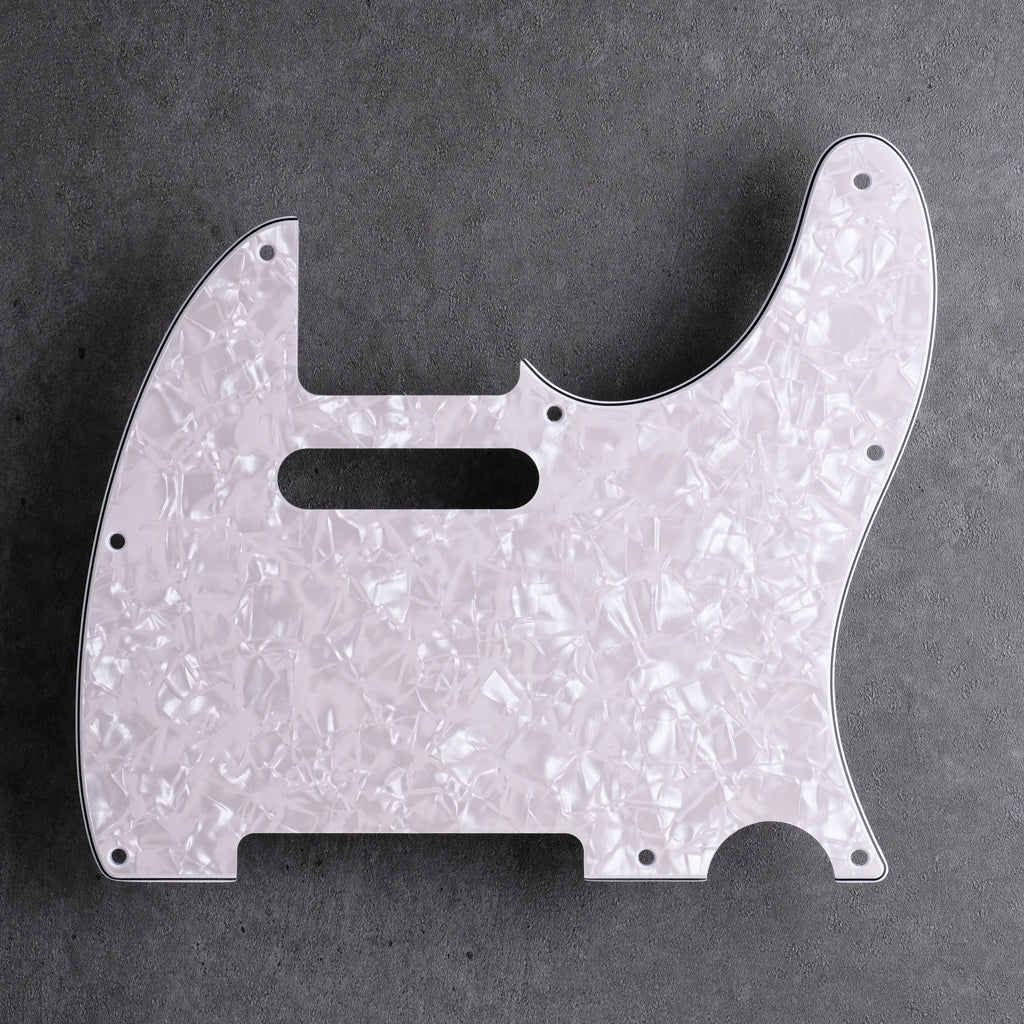 Pearloid White - Telecaster Pickguard - 4-Ply Vinyl