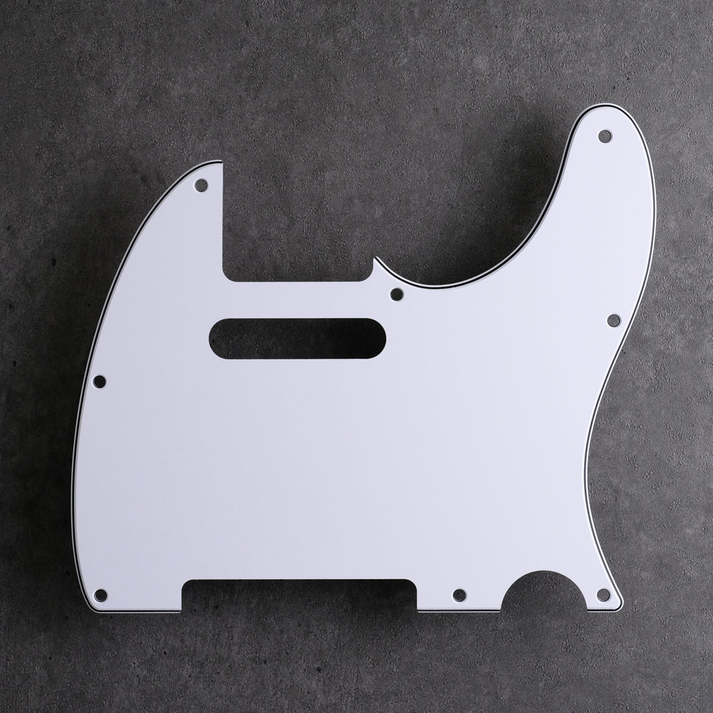 White/Black/White - Telecaster Pickguard - 3-Ply Vinyl