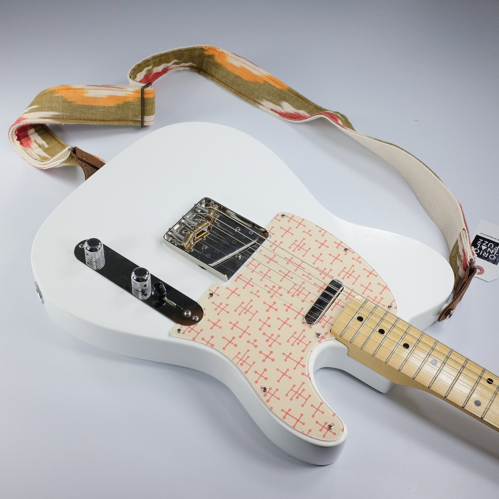 Eames Dots - Telecaster Pickguard - Coral on Ivory