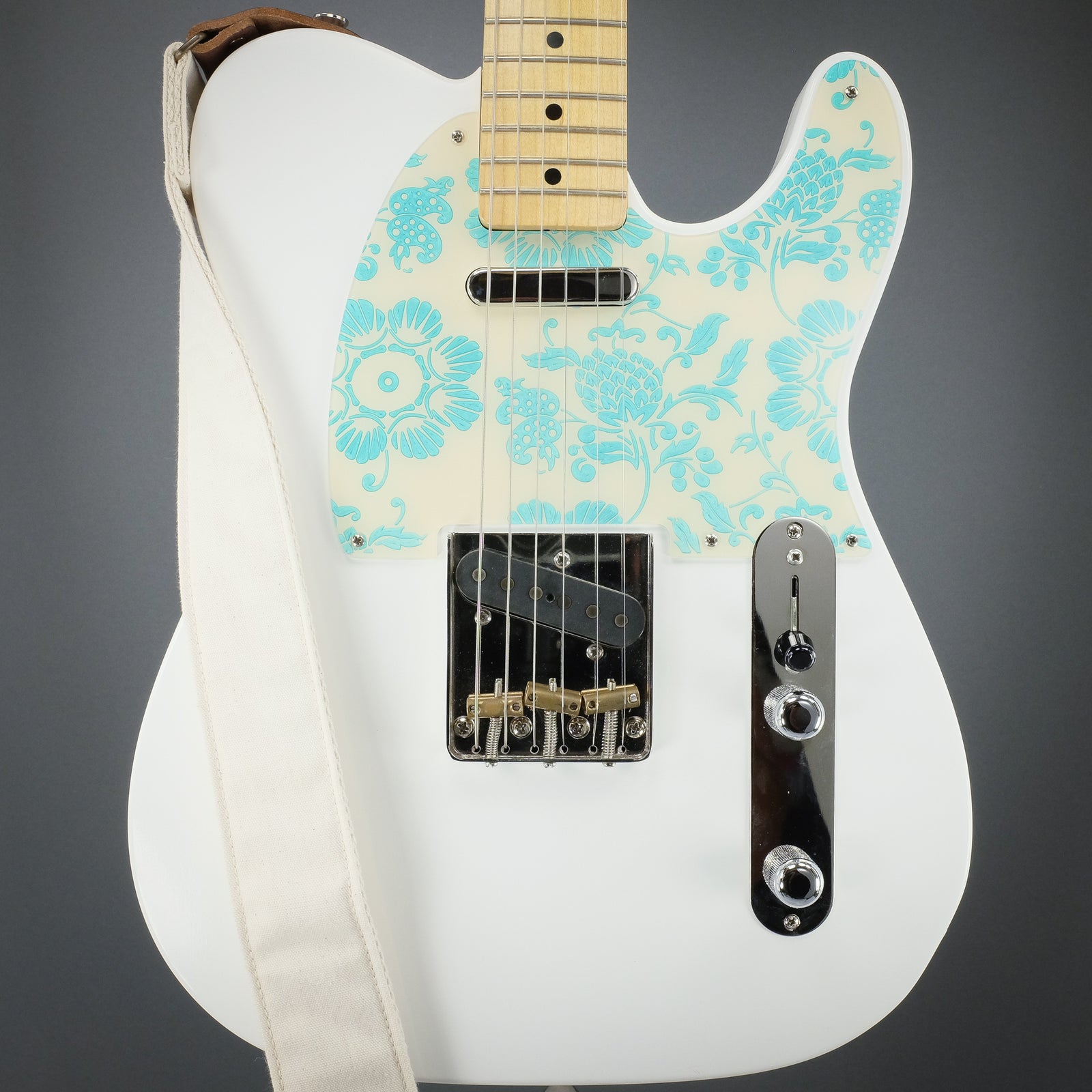 Pineapple Paradise - Telecaster Pickguard - Surf Green on Ivory