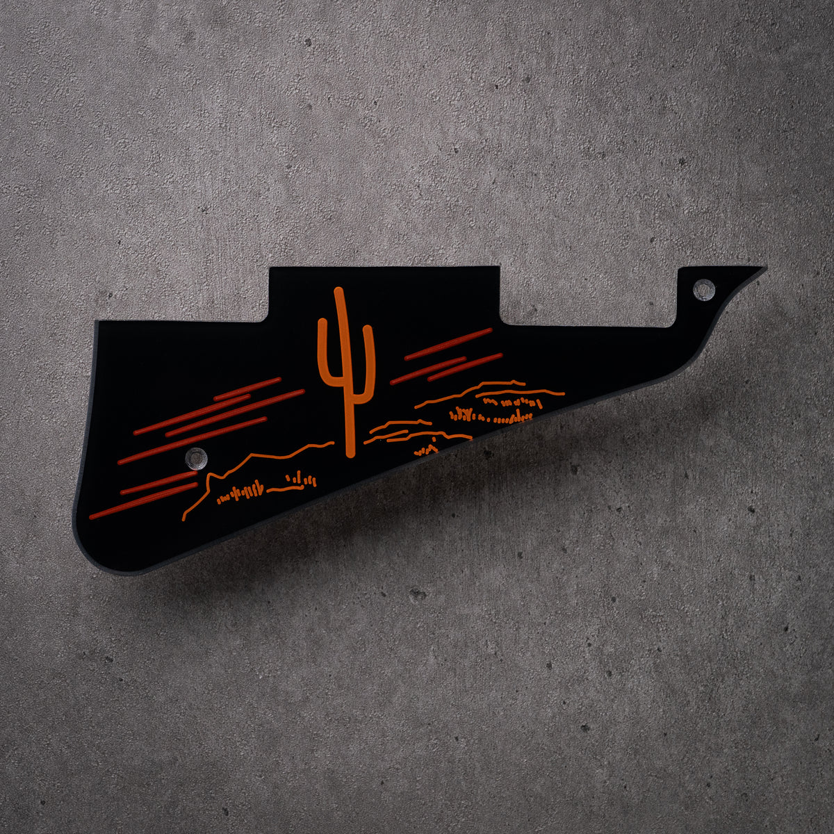 THE LONER - Les Paul Standard Pickguard - on Black Plexi