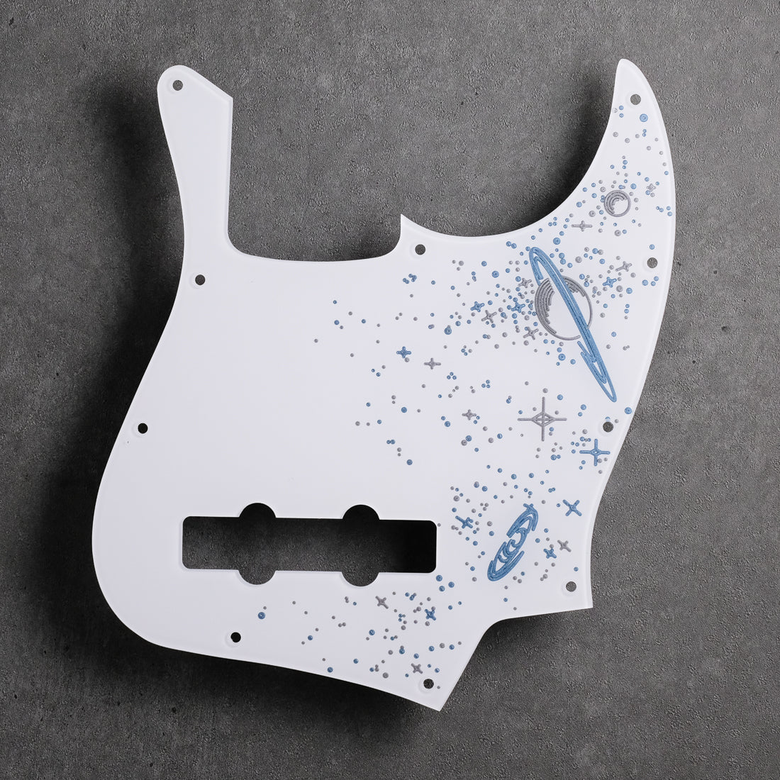 Space Oddity - Jazz Bass Pickguard - in White