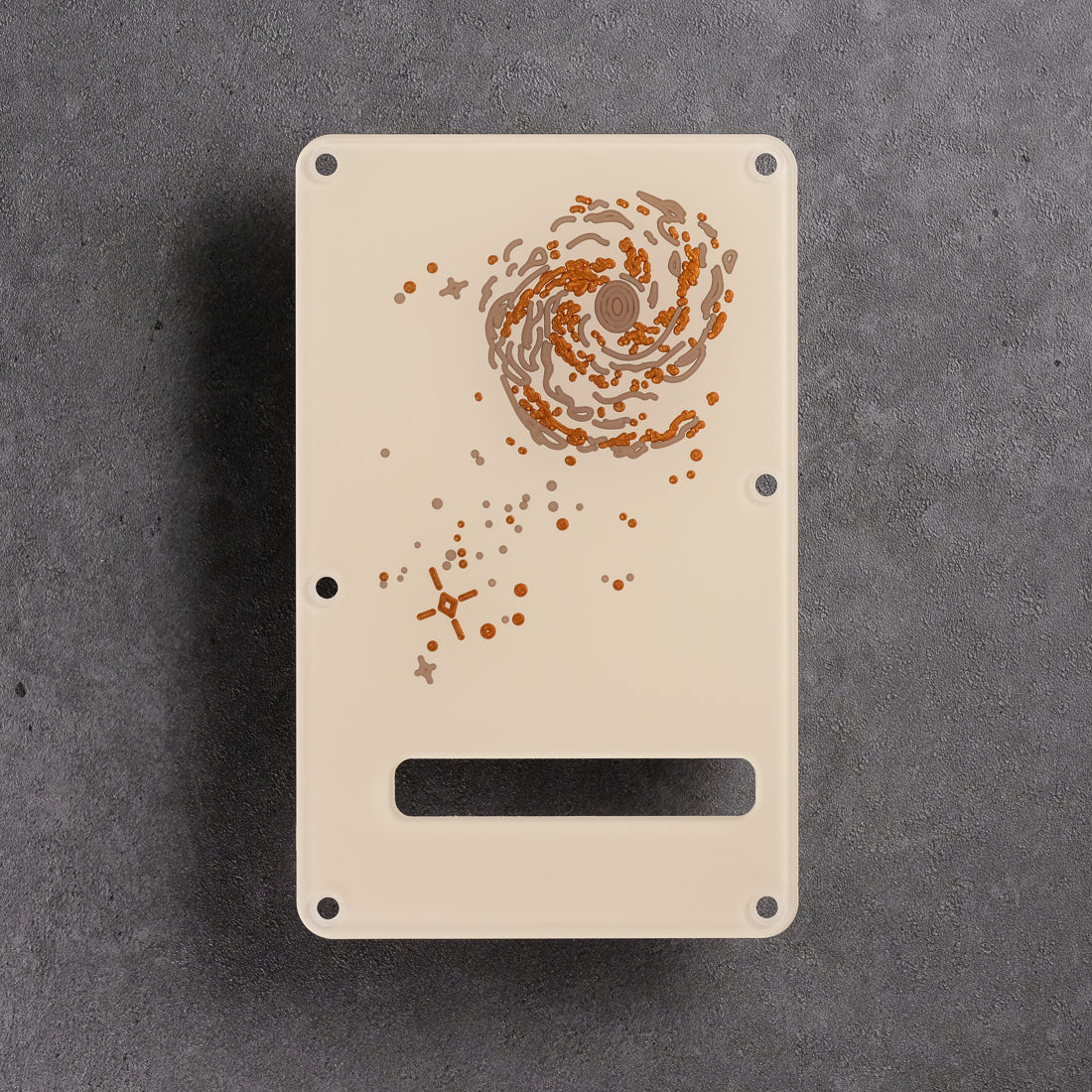 Space Oddity - Stratocaster Pickguard Trem Cover - in Ivory