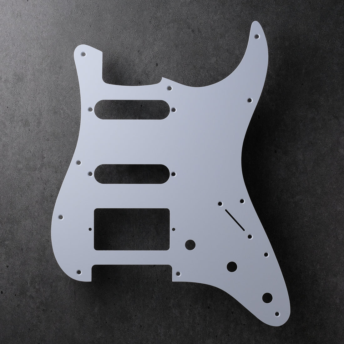 White - Stratocaster HSS Pickguard - Single-ply Vinyl