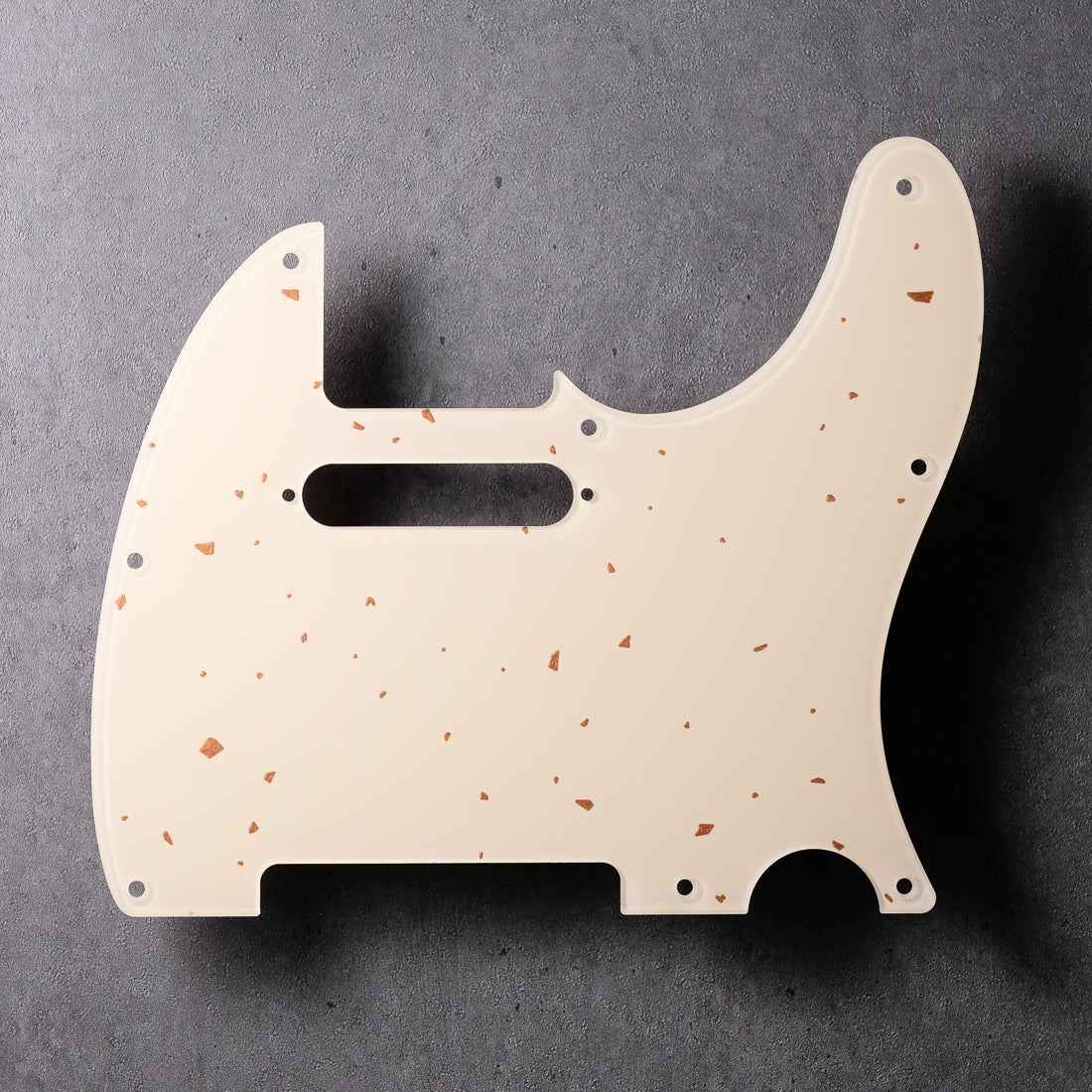 Speckled - Telecaster Pickguard - Copper on Ivory Plexi