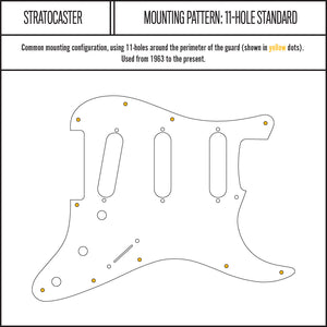 Streamline - Stratocaster Pickguard - White (Matte)