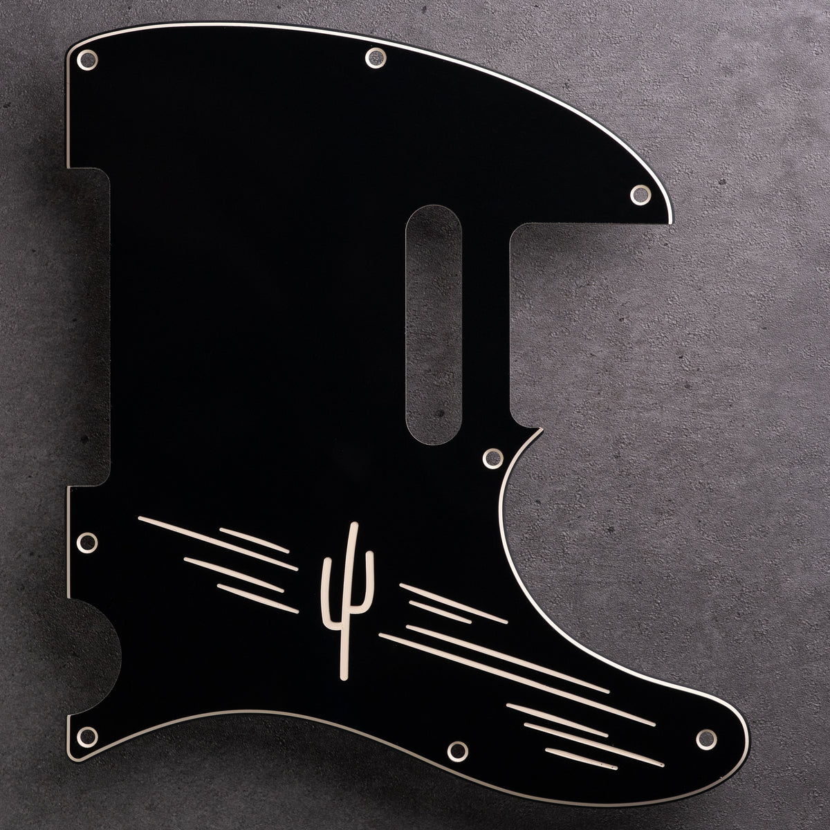 The Loner - Telecaster Pickguard - Black/Cream/Black