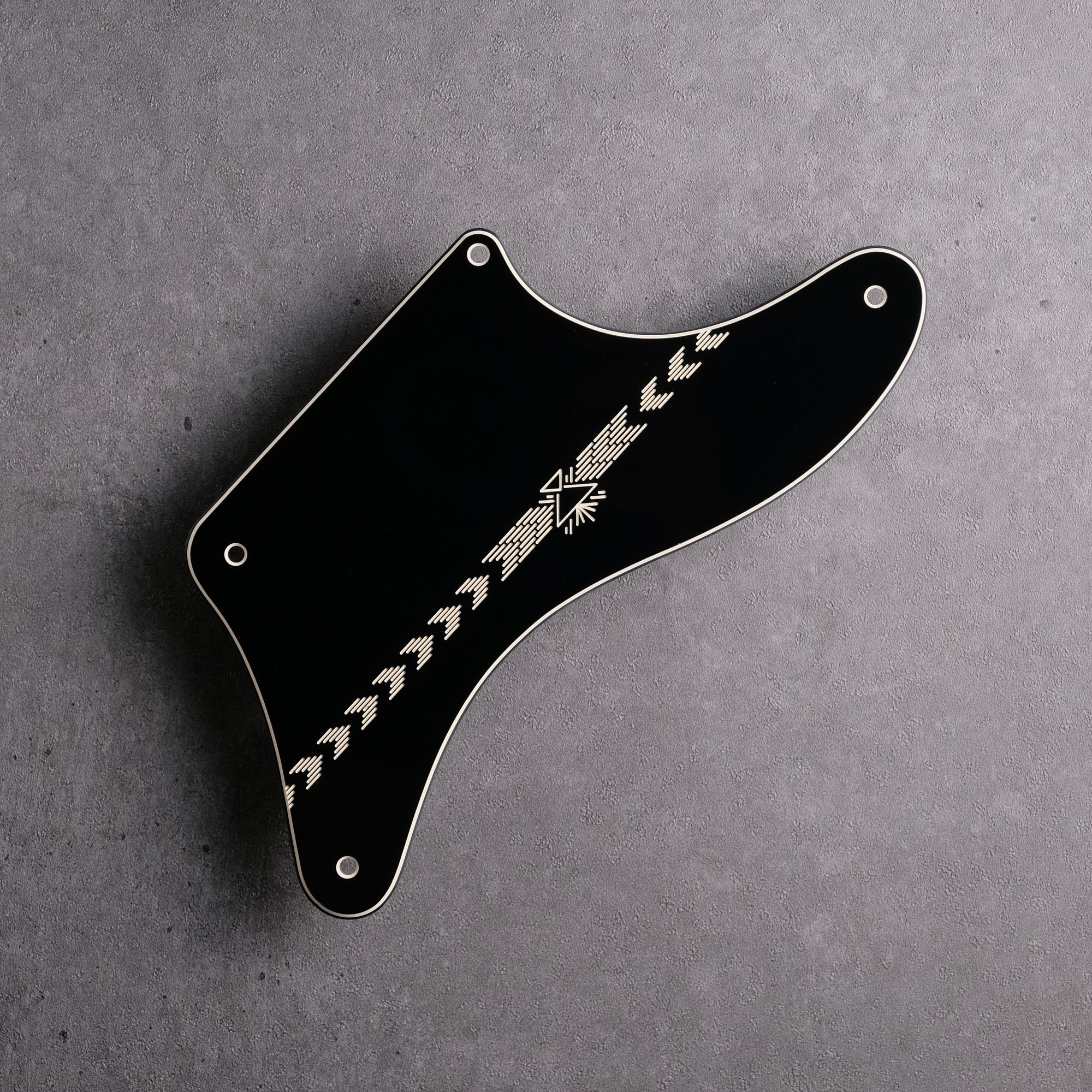 Redtail Stripe - Cabronita Especial Pickguard - Black/Cream/Black