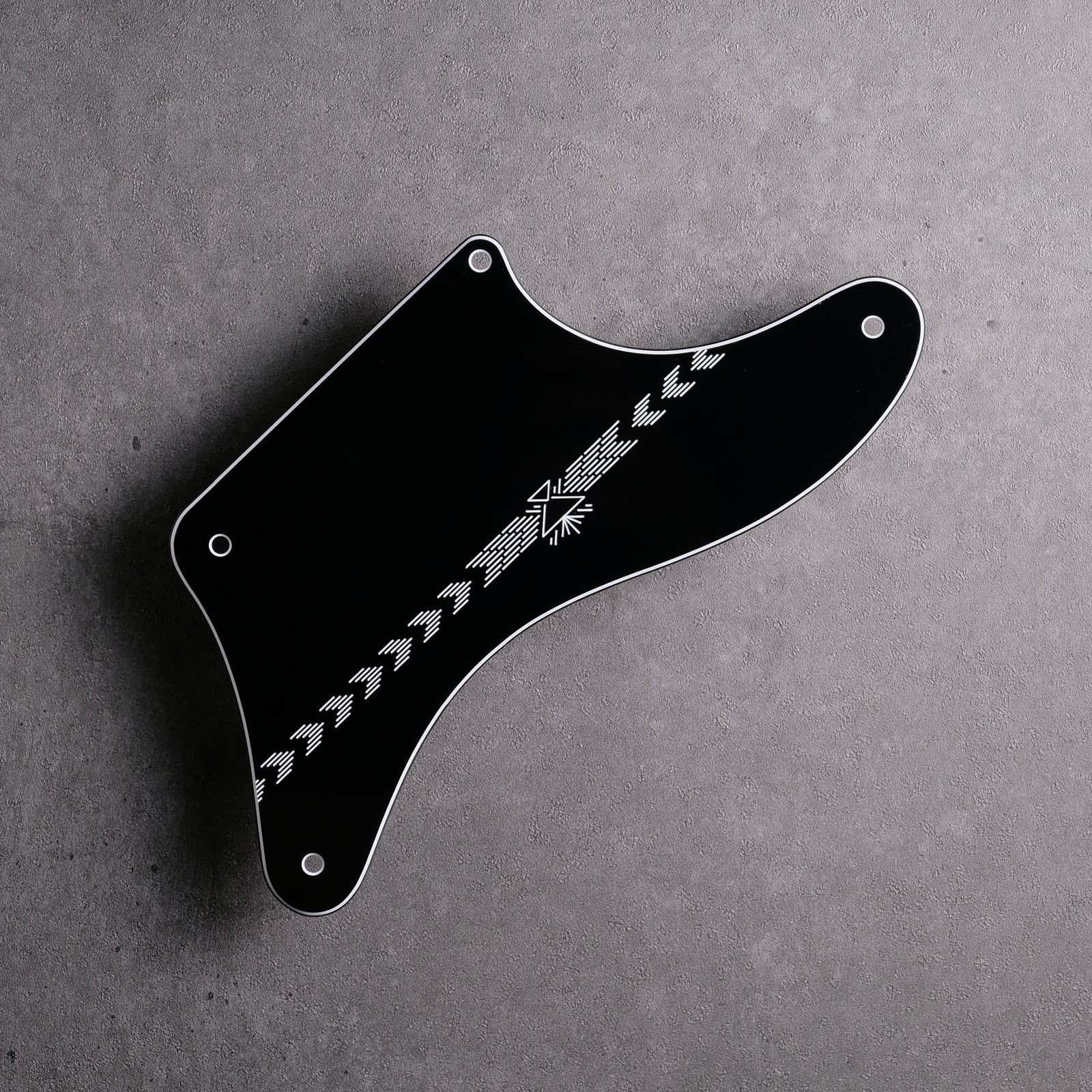 Redtail Stripe - Cabronita Especial Pickguard - Black/White/Black