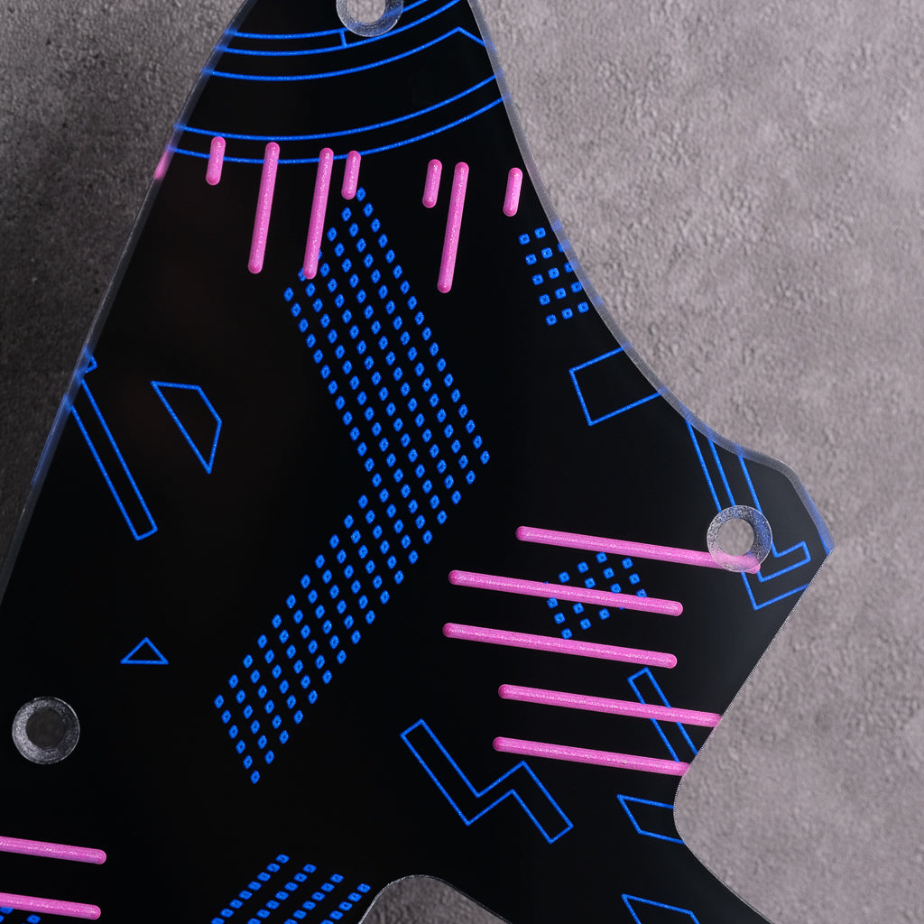 System Breach - Jazzmaster Pickguard - Blues on Black