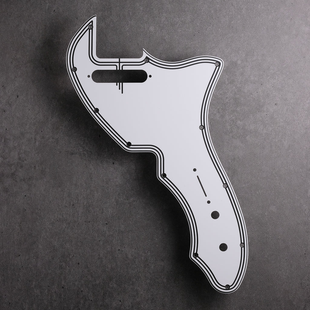 Battipenna in acrilico nero per Fender Telecaster Thinline 69' riedizione USA/Messico - varie configurazioni di pickup - Italia Battipenna in acrilico nero per Fender Telecaster Thinline 69' riedizione USA/Messico - varie configurazioni di pickup - Italia