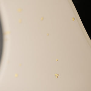 Speckled - Precision Bass Pickguard - 10-hole - Gold on Ivory Plexi