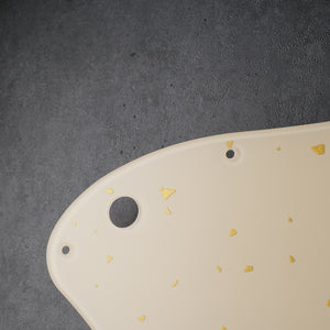 Speckled - Precision Bass Pickguard - 13-hole - Gold on Ivory Plexi
